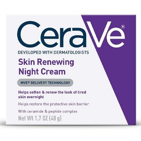 CERAVE 세라비 스킨 리뉴잉 나이트 크림 CeaVe Skin Renewing Night Ceam, 48g, 1개
