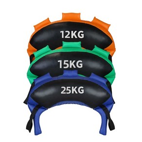 불가리안백 25kg 15kg 모래 주머니 고중량 스쿼트백 중량운동, 1개, 1. 주황/검정 3KG 가죽 덤벨