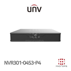 [유니뷰] 800만화소 IP NVR CCTV 녹화기 NVR301-04S3-P4 4채널 [POE지원]