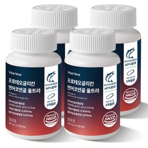 바이탈나인 프로테오글리칸 연어코연골 울트라 600mg, 60정, 4개