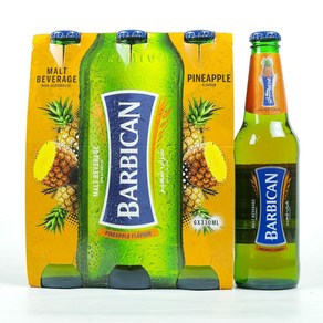 11.1 Fl Oz (Pack of 6) Pineapple Babican Pineap 11.1 Fl Oz (6개 팩) 파인애플 바비칸 파인애플 무알콜 음료 11.1 fl., 6개, 328.27ml