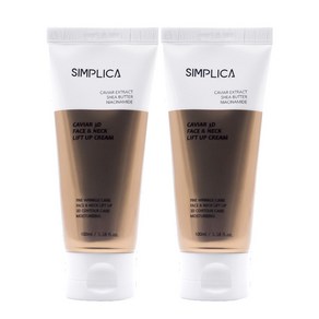 [심플리카] 캐비아 3D 페이스 앤 넥 리프트업 크림 100ml 2개, 100g