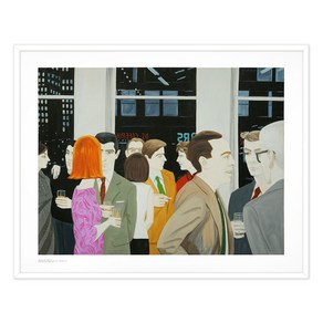 [알렉스 카츠] Alex Katz The Cocktail Paty (액자포함) 81.2x65.7cm, 알루미늄(골드), 1개