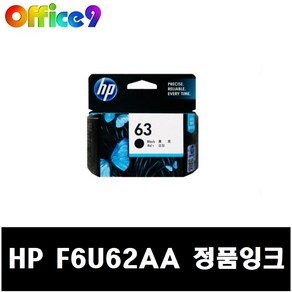 휴렉팻커드 HP No.63 잉크 표준용량 F6U62AA, 검정, 1개