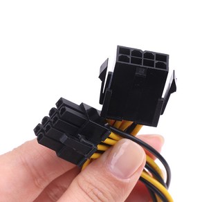 채굴 농장 비디오 카드 라이저 익스텐션 어댑터 슬리브 케이블 PCI-E CPU EPS 8 핀-듀얼 P 전원 분배기 그래픽, [01] one size, 1개