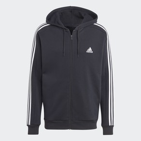 아디다스 ADIDAS 남녀공용 캐쥬얼 삼선 후드집업 에센셜 플리스 3S 풀집 후디 IB4029