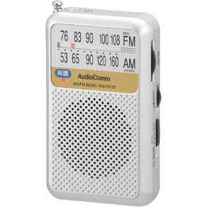 OHM 일본정품 AM/FM 휴대용 포켓라디오 레트로디자인 155시간 캠핑낚시등산