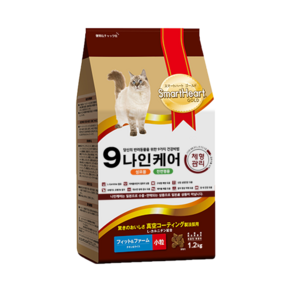 스마트하트골드 고양이 나인케어 기능성 사료, 다이어트(체중유지), 1.2kg, 1개