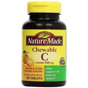 Natue Made 츄어블 비타민 C 500mg 60정, 2개