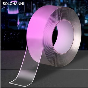 SOLCHANHI 초강력 실리콘 양면 테이프, 1개, 투명