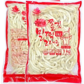 위드쿡 쫄깃 밀떡 누들 떡볶이 1kg+1kg, 1kg, 2개