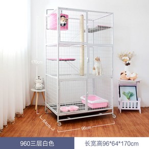도다도다 고양이 대형 케 펜스 캔넬 핑크 대형케 블랙 철장 3열3단2열 빌라 6개입, 9 [빅스페이스] 960 트리플 화이트는 차단 불가, 세트 1: 해먹 고양이 스틱