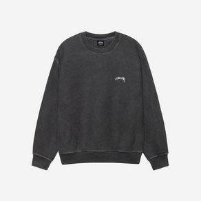 Stussy 스투시 스무스 스탁 크루 피그먼트 다이드 블랙