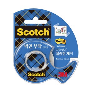 스카치 벽면 부착용 테이프 디스펜서 19mm x 16.5m, 혼합색상, 2개