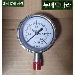 [ HISCO ] WPA60X35 ( 60파이 35kg 35ba SUS A형 압력 게이지 301P / 8A PT 1/4 / BD형 HSI 히스코 압력계 ), 1개