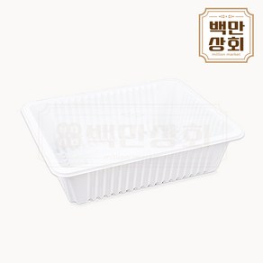 백만상회 [CN] 일회용 실링용기 백색 84호, 1개, 500개입