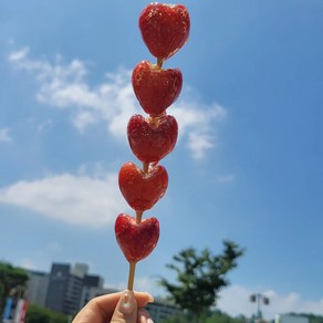 전대표 국내산 냉동 하트 탕후루 / 부여산 정품 딸기 사용, 7개, 70g