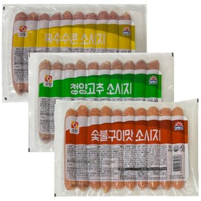 사조오양 숯불구이맛소시지1개+옥수수콘1개+청양고추1개, 3개, 1kg