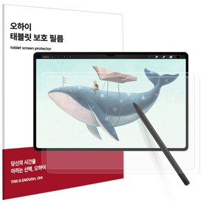 오하이 아이패드 갤럭시탭 뮤패드 PET 사각사각 종이질감 지문방지 저반사 블루라이트 차단 액정보호필름 2매, 단일, 2개