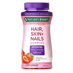 네이처스 바운티 어드밴스드 헤어 스킨 네일 구미스 230정 (구미) Natues bounty Advanced Hai Skin Nails 230 gummies, 1개