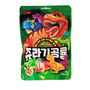 청우식품 쥬라기 공룡 젤리, 80g, 6개