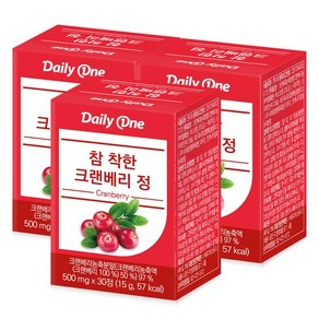 참 착한 크랜베리 정 요로건강 여성건강 500mg X 30정 3통