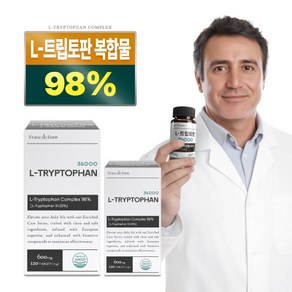 프랑드유로 L 트립토판 36000 [순도 99.4%] 세로토닌, 2박스, 120정