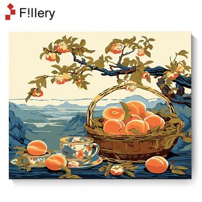 FiIIey DIY 페인팅 명화그리기 해바라기그림 크리스마스 액자 인물 유화그리기세트 40x50, 40-복숭아, 1개