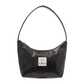 EMIS NEW ENAMEL HOBO BAG-BLACK 526855