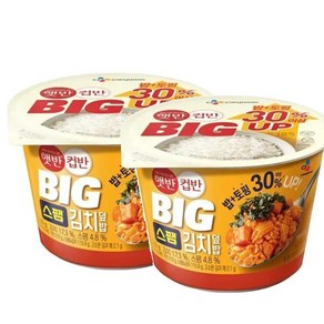 CJ 햇반 컵반 BIG 스팸김치덮밥, 2개, 328g