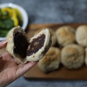 국내산 통밀로 만든 참농부들 새싹발아발효 통밀 미니팥빵 45g 어린이간식 한끼식사 HACCP적용, 8개