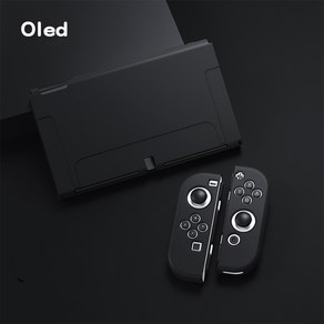 AOHAO 닌텐도 스위치 OLED 올 레드 단색 케이스, 블랙, 1개