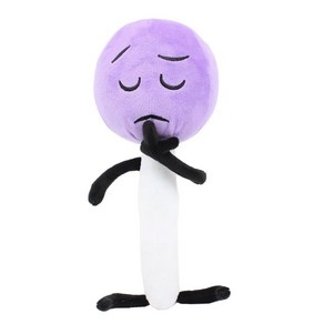 BFDI 봉제 장난감 배틀 드림 아일랜드 인형 불 같은 꽃 물방울 롤리팝 팬 선물 4X2, Lollipop 28cm