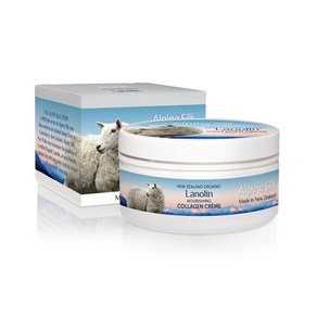 Alpine Silk 뉴질랜드 뉴질랜드 알파인 실크 라놀린 콜라겐 크림 100g Lanolin Collagen Creme