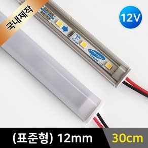 그린맥스 LED바 완제품(표준형 12mm 30cm 12V) / 라인조명 간접조명 간접등 실내등 주방등, 2) (표준형)12mm-확산-연결잭, (백색)-30cm, 1개