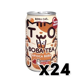 보바캣 타피오카보바 흑당밀크 버블티 캔음료 315ml x 24개