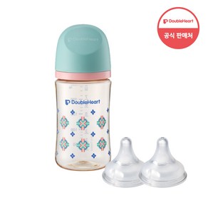 더블하트 모유실감 3세대 PPSU 헤리티지 단청 240ml (젖꼭지M포함) + 젖꼭지 (2입), 1개