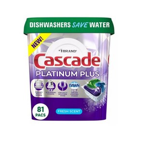 캐스케이드 플래티넘 플러스 식기세척기 세제 81개 Cascade Platinum Plus ActionPacs Dishwasher Detergent Pods Fresh Sce