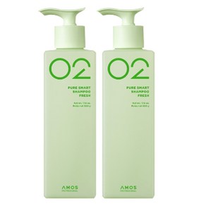 아모스 퓨어스마트 샴푸 프레시 500g, 2개, 500ml