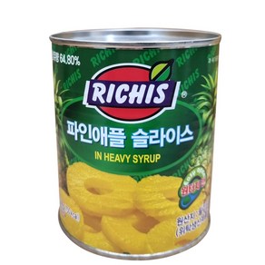 리치스 파인애플 슬라이스 통조림, 836g, 1개