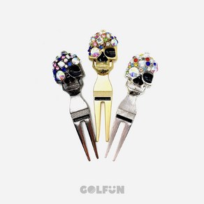 [GOLFUN] 골펀 해적스컬 디봇툴 그린보수기 볼마커, 1개