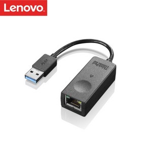 레노버 이더넷 어댑터 ThinkPad 4X90S91830 USB3.0 USB to RJ45, 1개