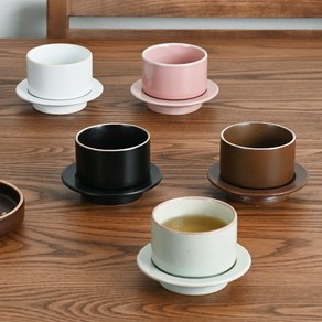 에라토 옳음 도자기 찻잔 다기잔 잔받침 15종1택, 옳음 다기세트[흑색/2P], 1개