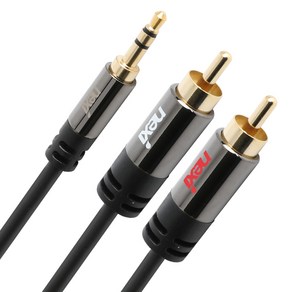 넥시 3.5 AUX 2RCA 케이블 TV 오디오 연결선, NX945 2m, 1개