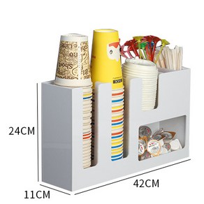 JINGHENG 오피스 다이닝숍 탕비실용품 커피바 컵종류 개인수납 렉 분리형 각종디자인 사무실, AY.4단 안쪽수납함 플라스틱 힁색