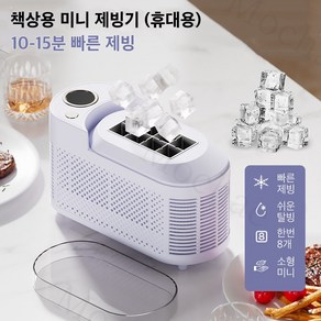 Mochae 미니 제빙기 가정용 자동 아이스메이커 휴대용 캠핑용 소형 얼음 제조기 스마트 차량용 제빙기, 퍼플