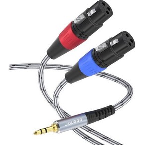 듀얼 XLR 암~3.5mm TRS 스테레오 마이크 케이블 2 XLR 암~1/8인치 TRS 스테레오 Y 스플리터 패치 케이블 15피트, 15 Feet_Dual XLR Female to 3.5, Dual XLR Female to 3.5 mm