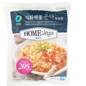 청정원 직화 해물 곤약 볶음밥 400g 다이어트 식단 체중감량 저칼로리, 1개