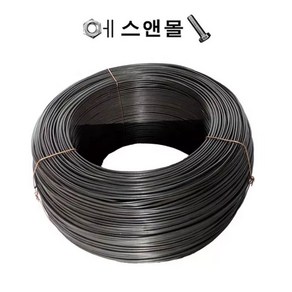 코팅철사 동복강선 2mm 500m 블랙 전선 고정 타이 묶음, 1개