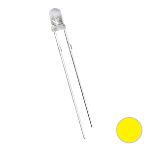 고휘도 LED 3MM 3파이 YELLOW, 1개